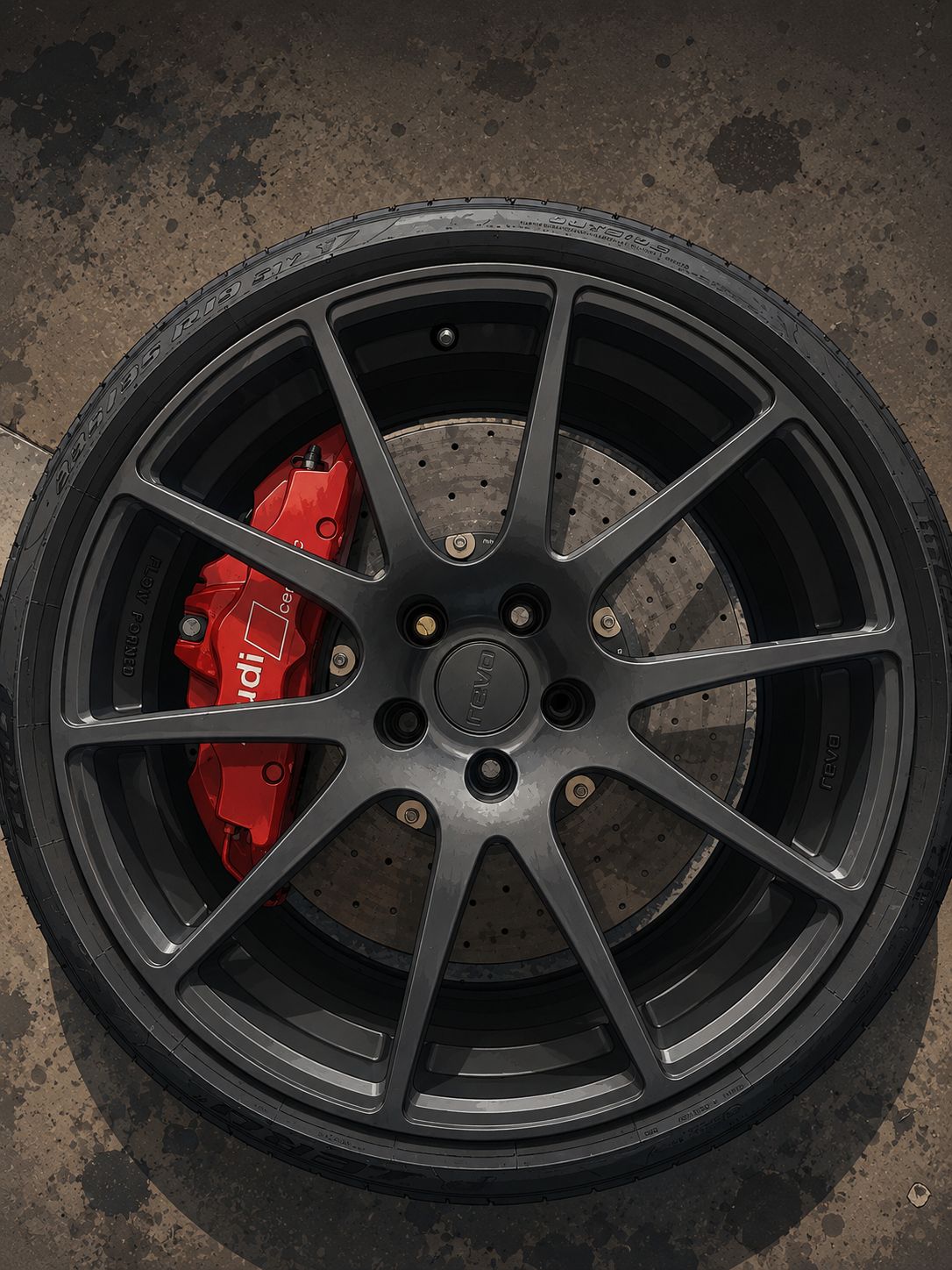 Forged wheel and big-brake caliper upgrade on a VAG platform